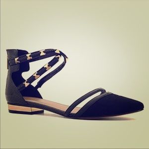 Studded ballet flats